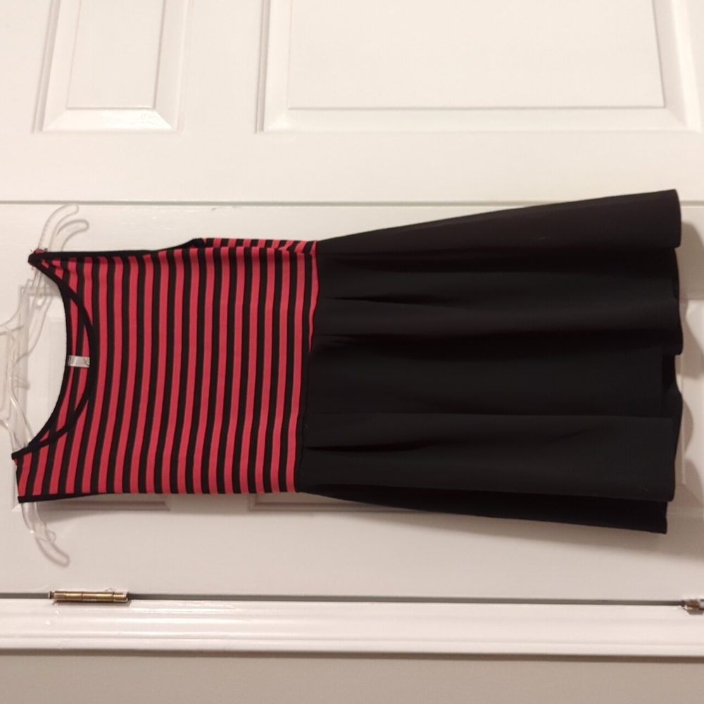 Pink and black punk dress